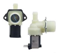 1 valvola di ingresso dell'acqua per lavatrice, singola doppia tripla testa, solenoide per sostituzione di più marche, materiale di rame, AC220 V, 6 W, riparazione lavanderia (M)