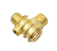 1 valvola di ritegno a 3 vie in ottone con filettatura maschio
