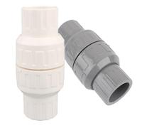 1 valvola di ritegno in PVC da 20/25/32/40/50 mm, valvola di non ritorno for tubi dell'acqua, giunti for tubi di irrigazione for acquari e giardini.(50mm(Without Spring),White)
