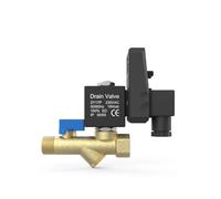 1 valvola di scarico elettronica temporizzata da 1/2" AC220V for compressore d'aria, serbatoio del gas, valvola di scarico automatica a 2 vie durevole(Split body DC24V)
