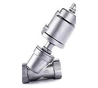 1 valvola pneumatica a sede inclinata in acciaio inox 304-1/2", 3/4", 1" BSPT femmina - Ideale for applicazioni con vapore e acqua(Double Acting 1/2")