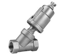 1 valvola pneumatica angolare normalmente chiusa singola in acciaio inossidabile con filettatura Y for vapore ad alta temperatura DN15 20 25 32 40(D)