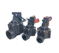 1 valvola solenoide di irrigazione in nylon con manopola di regolazione del flusso 220/110/24/12 V per giardino, prato, agricoltura (1-1/2 pollici, 220 VAC)