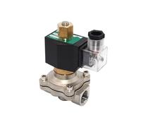 1 valvola solenoide for acqua in acciaio inossidabile a 2 vie da 1 pollice NPT AC220V AC120V normalmente aperta 150 gradi Celsius(G-12v Dc)