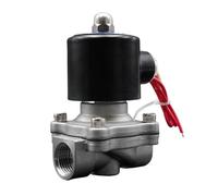 1 valvola solenoide normalmente chiusa valvola dell'acqua AC110V 220V 304 acciaio inossidabile 1/4" 3/8" 1/2" 3/4" 1" 2"(AC220V-VITON,1.25 Inch)