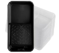 1 Vaschette Plastica, Vassoio per Vernice e 13 Inserti Trasparenti per Vassoi per Vernices, 4 Pollici Vaschetta Plastica Rettangolare per Pittura Passare Facilmente da Un Colore di Vernice all'Altro