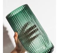 1 vaso in a forma di pilastro, a strisce verticali, per fiori, semplice