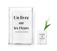 1 vaso trasparente, vaso a tulipano, vaso in acrilico, vaso di faggio trasparente, facile per feste, soggiorno, ufficio, caffetteria