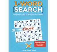 1-word search puzzle book: Simple puzzles to sharpen your mind