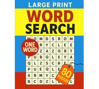 1 Word Word Search Puzzle Book - Large Print for Adults: 80 Fun and Relaxing 1 Word Word Search Puzzles for Seniors and Adults | Big Font Brain Game for Stress Relief and Focus