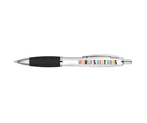 1 x Black World's Best Boss Pen - compleanno Secret Santa Natale #UV00027