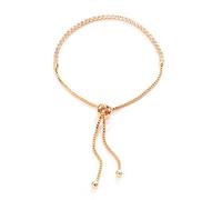 1 x Bracciale per Donna Gioielli Regolabile in Cristallo con Diamanti Bracciale in Oro Ciondolo a Catena Bracciale da Donna Amore Regalo Elegante e Popolare Clever Fashion