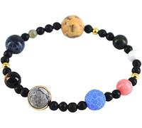 1 x braccialetto di perle chakra, pietre laviche naturali, braccialetto di perle, unisex, 7 chakra, bracciale, otto pianeti, bracciale, regalo per gli amanti della famiglia, gioielli, forte e durevole