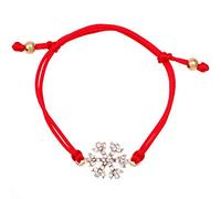 1 x braccialetto per gioielli da donna Bracciale regolabile con fiocco di neve a catena Ciondolo rosso con catena Bracciale da donna Regalo d'amore Elegante e popolareprofessionale.