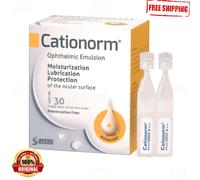 1 X Cationorm Emulsione Occhio Secco Goccia Compatibile Contatto Lenti 30 Fiala
