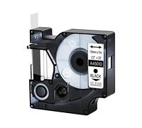 1 x compatibile con DYMO D1 Label Tape Refill Work in 45010 S0720500 Nero su Trasparente, 12 mm x 7 m Ricambio per DYMO LabelManager 160 210D 360D 420P 450D 500TS, LabelWriter 3M PL100 PL150
