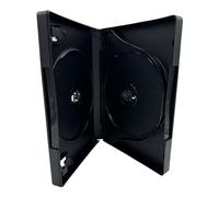 1 x Custodia a 3 vie per CD/DVD/BLU RAY, 27 mm, colore: Nero