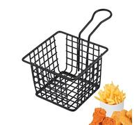 1 x Deep Fryer Basket - Fry Basket With Handle - Chip Serving Frying Sneakers | Ristorante Long Handle Fry Sneakers | Multi-Function Food Presentation Gadget Tool For Desserts, Bread, Grilled Chicken