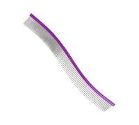 1 x Dog Comb - Pet Grooming Comb, Dog Combs per Grooming, Comfortable Hair Removal Curved Combs | Metal Teeth desheddding Dematting Tools per cani e gatti, casa, rimuovi Knots, Mats and Tangles