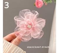 1 X Donna Fairy Accessori per Capelli Fiore IN Organza Clip Sposa Decorazione