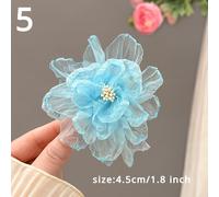 1 X Donna Fairy Accessori per Capelli Fiore IN Organza Clip Sposa Decorazione