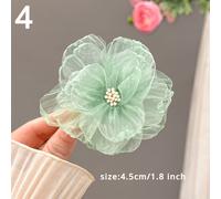 1 X Donna Fairy Accessori per Capelli Fiore IN Organza Clip Sposa Decorazione