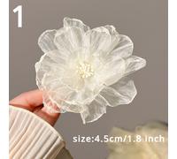 1 X Donna Fairy Accessori per Capelli Fiore IN Organza Clip Sposa Decorazione