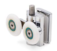 1 X Doppio Fondo Zinco Lega Rullo Porta Doccia/ Runners/ Ruote 26mm D.K051