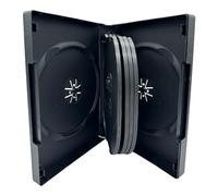 1 X Dragon Trading Nero 10 dischi CD DVD Blu Ray Disc Case Con 33mm Dorso E Esterno In Plastica Sleeve Per Opere D'arte