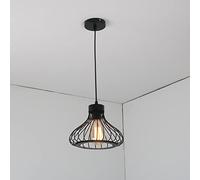 1 x E27 Lampada a Sospensione da Soffitto luce a sospensione design Vintage Industriale E27 Plafoniera Retro Paralume in Metallo