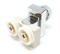 1 X Fondo Doppio Rullo Porta Doccia/ Runner/ Ruote / Infissi Incluso LUX1FB