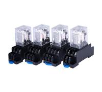 1 x HH52P MY2NJ DPDT LED AC 220/380V DC 12/24V Miniature Coil General Electromagnetic Intermediate Relay Switch Without Base(DC24V)