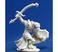 1 x Homme Dragon Warrior - Reaper Bones Miniatura per Gioco di Ruolo Guerra - 77060