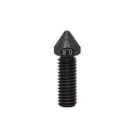 1 x M6 Ugello in acciaio temprato ad alto flusso ad alta temperatura 0,8 mm per stampante 3D Volcano Hotend Heat Block/Artiglieria Sidewinder Stampa 3D PEI PEEK o fibra di carbonio, 0,8 mm, 1