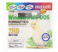 1 X Maxell Floppy Disk Drive 3,5" 1.4mb Mf2-hd Ms-dos Windows Bianco (singolo)_
