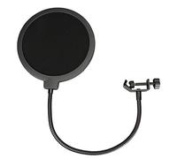 1 x Microfono Blowout Prevenzione Net Copertura Doppio Strato Studio Filtro Flessibile Paravento Maschera Microfono