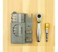1 x Mini cricchetto magnetico a cricchetto, set 12 in 1 Profession Repair Tool Kit per computer, orologi, occhiali, elettronica