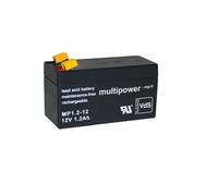 Multipower pb 12-1,2-4,8 mp1,2-12 batteria al piombo 12 v 1.2 ah piombo-agm l x