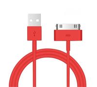 1 x Peak Power 30-Pin USB cavo di ricarica e sincronizzazione 1m - Compatibile con iPod Nano, Touch, Classic, Video, iPhone 3G / 3GS / 4 / 4S & iPad 1/2 / 3 (rosso)