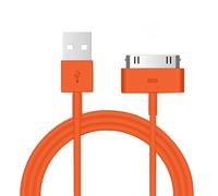 1 x Peak Power 30-Pin USB cavo di ricarica e sincronizzazione 1m - Compatibile con iPod Nano, Touch, Classic, Video, iPhone 3G / 3GS / 4 / 4S & iPad 1/2 / 3 (arancione)