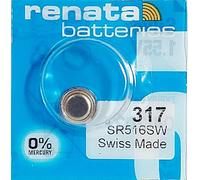 1 x Renata 317 Swiss Made bottone al litio SR516SW