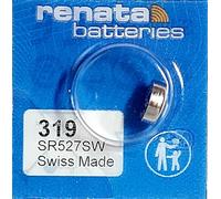 1 x Renata 319 Swiss Made batteria a moneta al litio SR527SW
