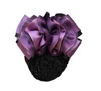 1 x rete protettiva per chignon da donna, con fiocco, accessorio per capelli, multicolore