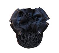 1 x rete protettiva per chignon da donna con papillon e fascia elastica multicolore F