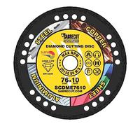 1 x SabreCut SCDME7610 76mm (3") x 10mm Foro sottovuoto brasato per metalli Taglio smerigliatrice angolare Sega circolare Disco diamantato