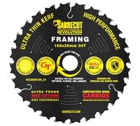 1 x SCCSN20160_24 SabreCut 160mm 24T x 20mm Foro Ad alte prestazioni Kerf ultra sottile Legno compensato MDF Truciolato Lama per sega circolare