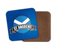 1 x St Andrews Sottobicchiere Quadrato - Scozia Scozia Bandiera Regno Unito Città Viaggi Vacanze Geografia Posizione Cucina Famiglia Bevande #83163
