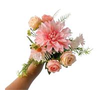 1 x Stück Künstliche Dahlie Rosen Blumen,Brautstrauß,Hochzeit Bouquet,Fälschung,Tischblumen,Gefälschte Deko Blumen,Künstlich Brautstrauss,für DIY Hochzeit Party Haus Deko Blumenarrangements,Rosa