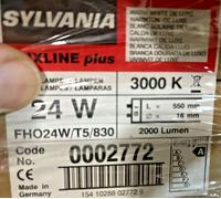 1 X Sylvania Lampada Fluorescente Luxline Plus 24W Caldo Walker Keller, Garage, [EEK: G]