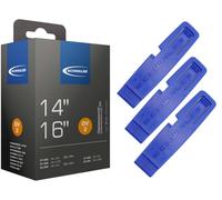 1 x tubo bicicletta Schwalbe 14 + 16 pollici valvola flash 32-298/47-228 + so...